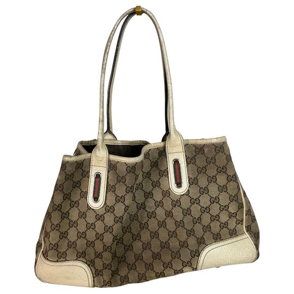 Gucci Princy Line GG Canvas Ribbon Tote Shoulder Bag - FLAWS Project Bag - Picture 4 of 9